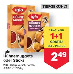 MPreis Iglo hühner nuggets oder sticks Angebot