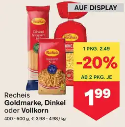 MPreis Recheis goldmarke, dinkel oder vollkorn Angebot