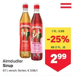 MPreis Almdudler sirup Angebot