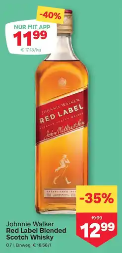 MPreis Johnnie walker red label blended scotch whisky Angebot