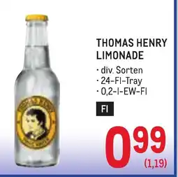 Metro Thomas henry limonade Angebot