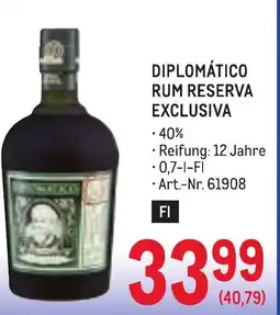 Metro Diplomático rum reserva exclusiva Angebot