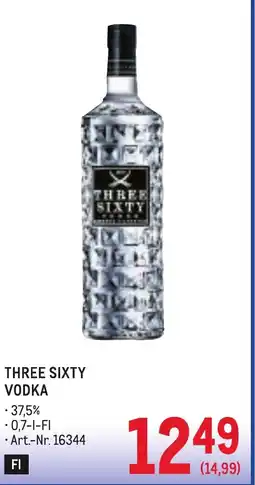 Metro Three sixty vodka Angebot