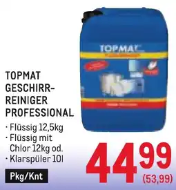 Metro Topmat geschirr- reiniger professional Angebot
