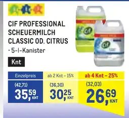 Metro Cif professional scheuermilch classic od. citrus Angebot