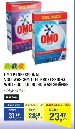Metro Omo professional vollwaschmittel professional white od. color 140 waschgänge Angebot