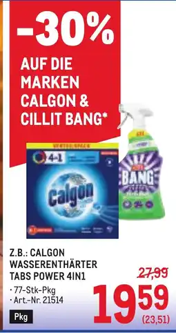 Metro Z.b.: calgon wasserenthärter tabs power 4in1 Angebot