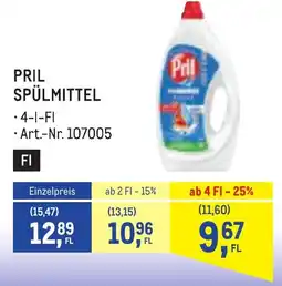 Metro Pril spülmittel Angebot