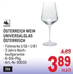 Metro Österreich wein universalglas österreich Angebot