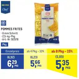 Metro Pommes frites Angebot