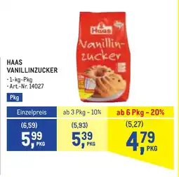 Metro Haas vanillinzucker Angebot