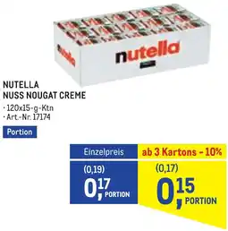 Metro Nutella nuss nougat creme Angebot