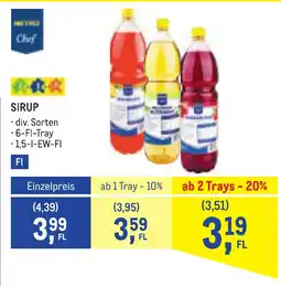 Metro Sirup Angebot