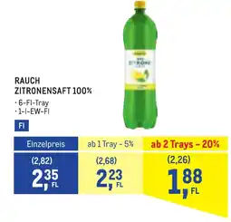 Metro Rauch zitronensaft 100% Angebot