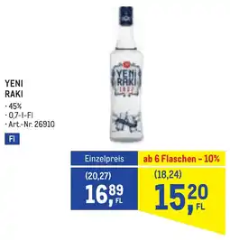 Metro Yeni raki Angebot