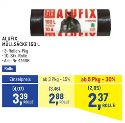 Metro Alufix müllsäcke Angebot