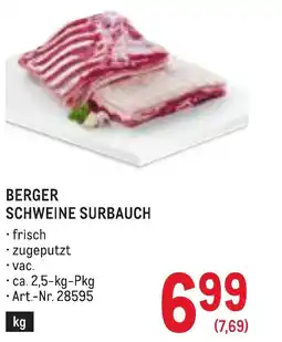 Metro Berger schweine surbauch Angebot