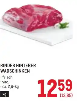 Metro Rinder hinterer wadschinken Angebot