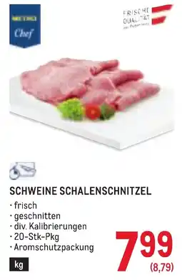 Metro Schweine schalenschnitzel Angebot