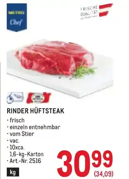Metro Rinder hüftsteak Angebot