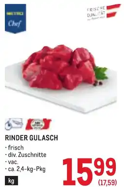 Metro Rinder gulasch Angebot