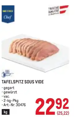 Metro Tafelspitz sous vide Angebot