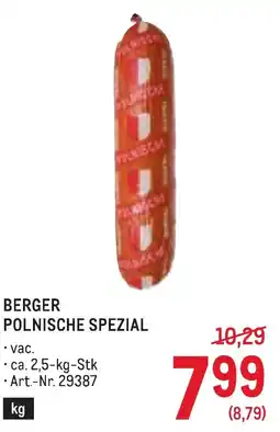 Metro Berger polnische spezial Angebot