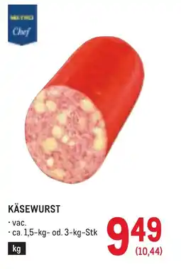 Metro Käsewurst Angebot