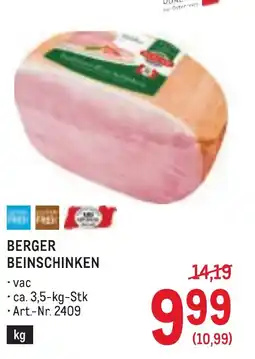 Metro Berger beinschinken Angebot