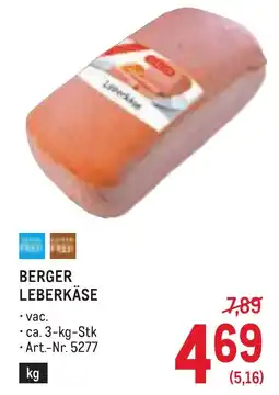 Metro Berger leberkäse Angebot
