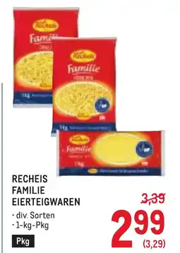 Metro Recheis familie eierteigwaren Angebot