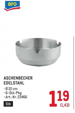 Metro Aschenbecher edelstahl Angebot