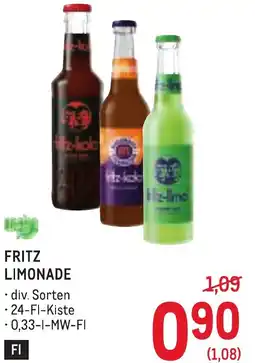 Metro Fritz limonade Angebot