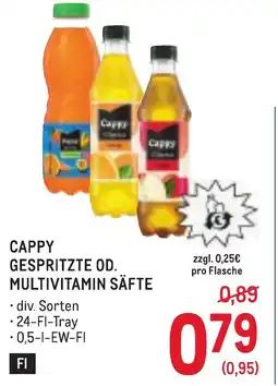 Metro Cappy gespritzte od. multivitamin säfte Angebot