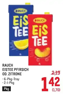 Metro Rauch eistee pfirsich od. zitrone Angebot