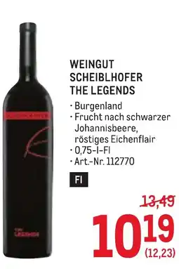 Metro Weingut scheiblhofer the legends Angebot