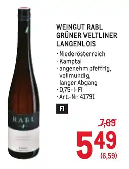 Metro Weingut rabl grüner veltliner langenlois Angebot