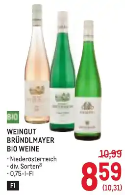 Metro Weingut bründlmayer bio weine Angebot