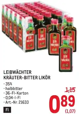 Metro Leibwächter kräuter-bitter likör Angebot