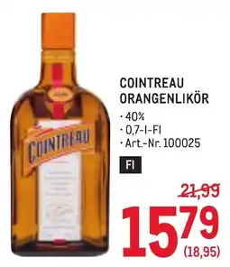 Metro Cointreau orangenlikör Angebot