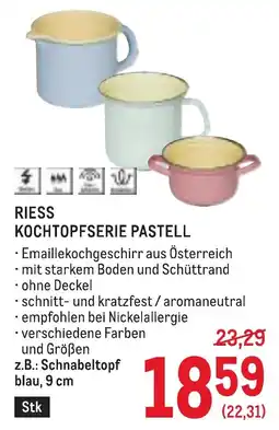 Metro Riess kochtopfserie pastell Angebot
