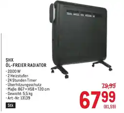 Metro Shx öl-freier radiator Angebot