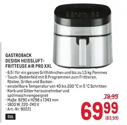 Metro Gastroback design heissluft- fritteuse air pro xxl Angebot