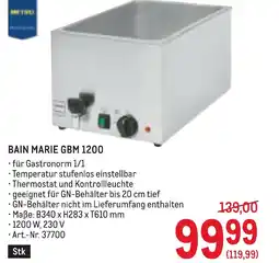 Metro Bain marie gbm 1200 Angebot