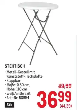 Metro Stehtisch Angebot