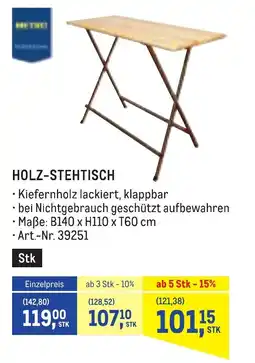 Metro Holz-stehtisch Angebot