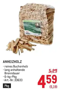 Metro Anheizholz Angebot