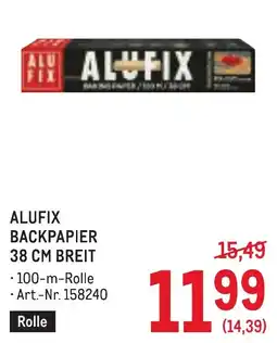 Metro Alufix backpapier 38 cm breit Angebot