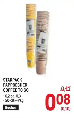 Metro Starpack pappbecher coffee to go Angebot