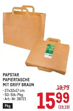 Metro Papstar papiertasche mit griff braun Angebot